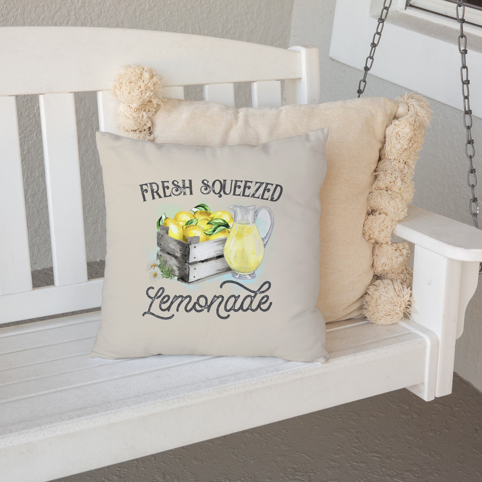 Fresh Lemonade Summer Pillow Cover 18x18"