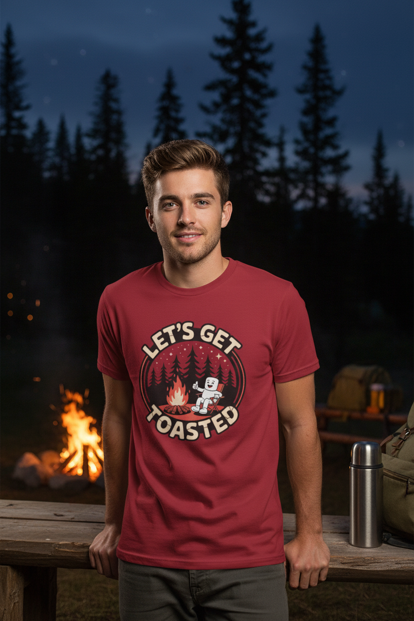 Let's Get Toasted Tee Mockup