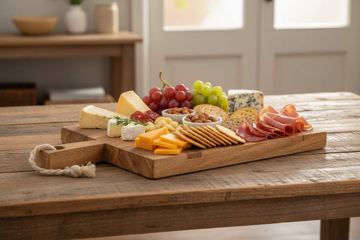 Mango Wood Appetizer Tray Lifestyle