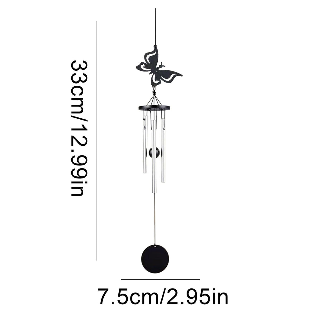 Crystal Guardian Angel Wing Sun Catcher with Wind Chimes