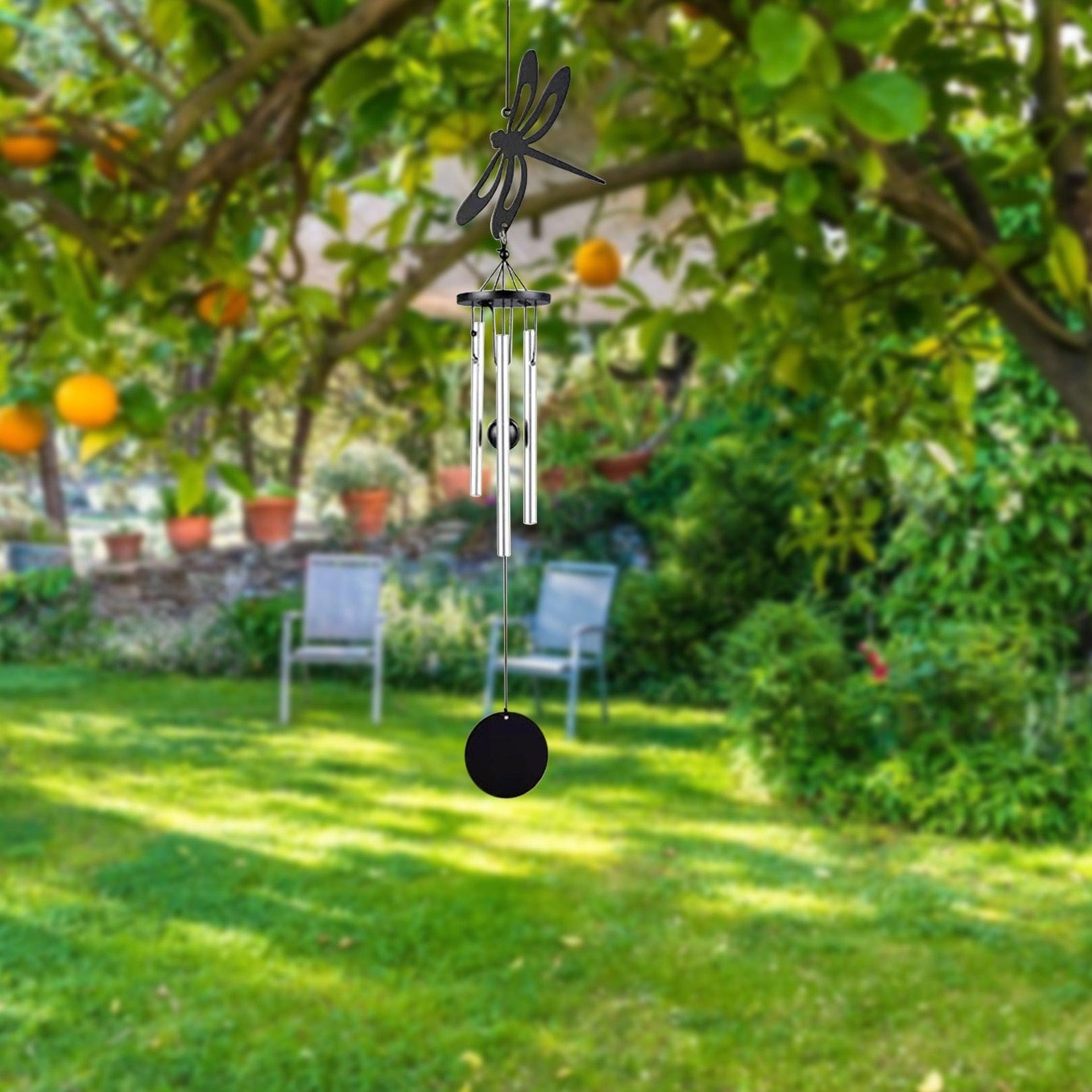 Crystal Guardian Angel Wing Sun Catcher with Wind Chimes