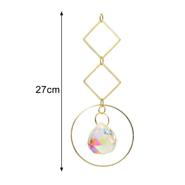 Crystal Guardian Angel Wing Sun Catcher with Wind Chimes