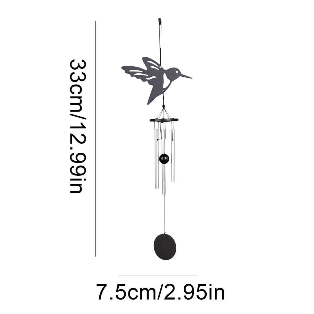 Crystal Guardian Angel Wing Sun Catcher with Wind Chimes