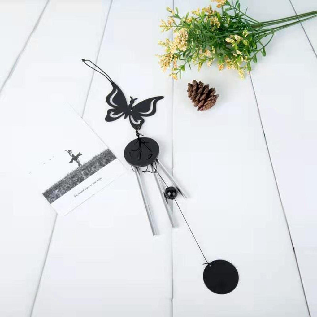 Crystal Guardian Angel Wing Sun Catcher with Wind Chimes