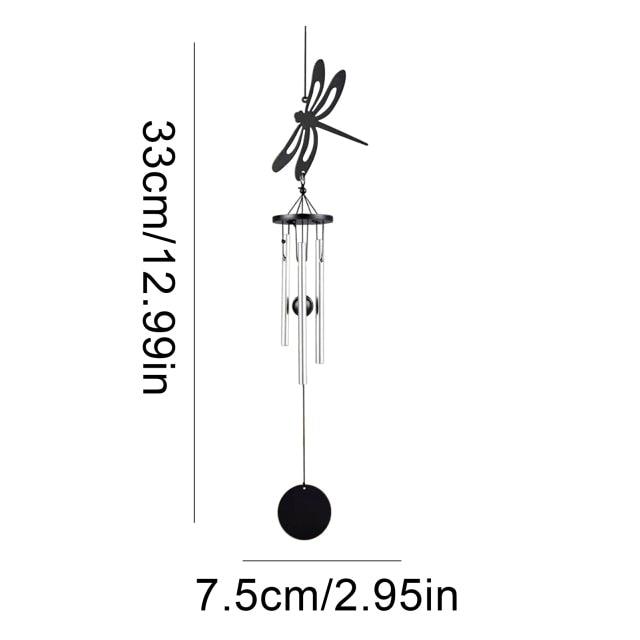 Crystal Guardian Angel Wing Sun Catcher with Wind Chimes