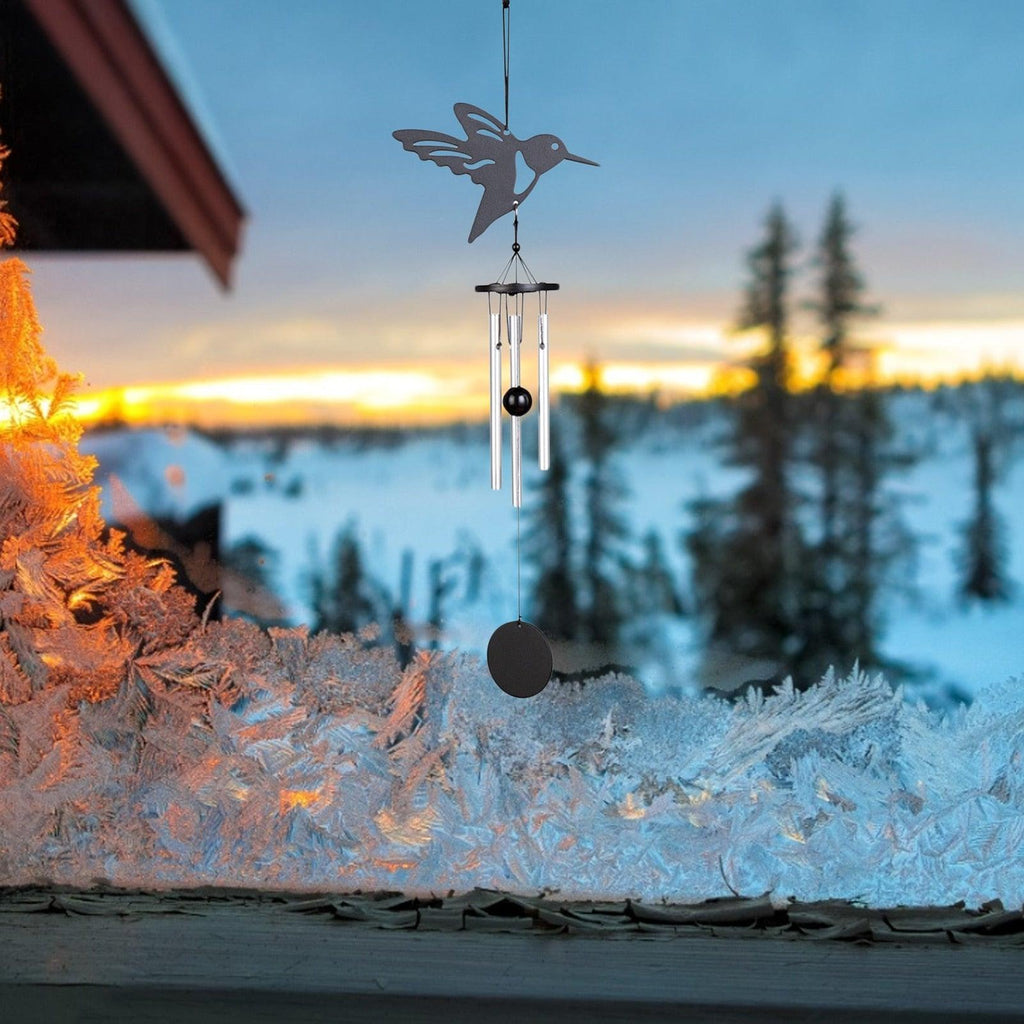 Crystal Guardian Angel Wing Sun Catcher with Wind Chimes