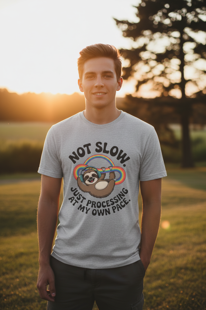 Not Slow Sloth Tee Lifestyle