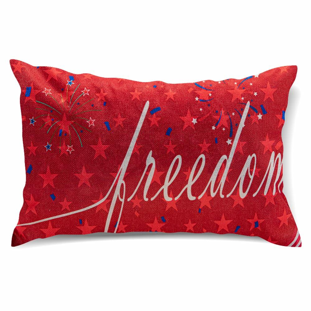 Freedom Patriotic Pillow Cover 20x12"