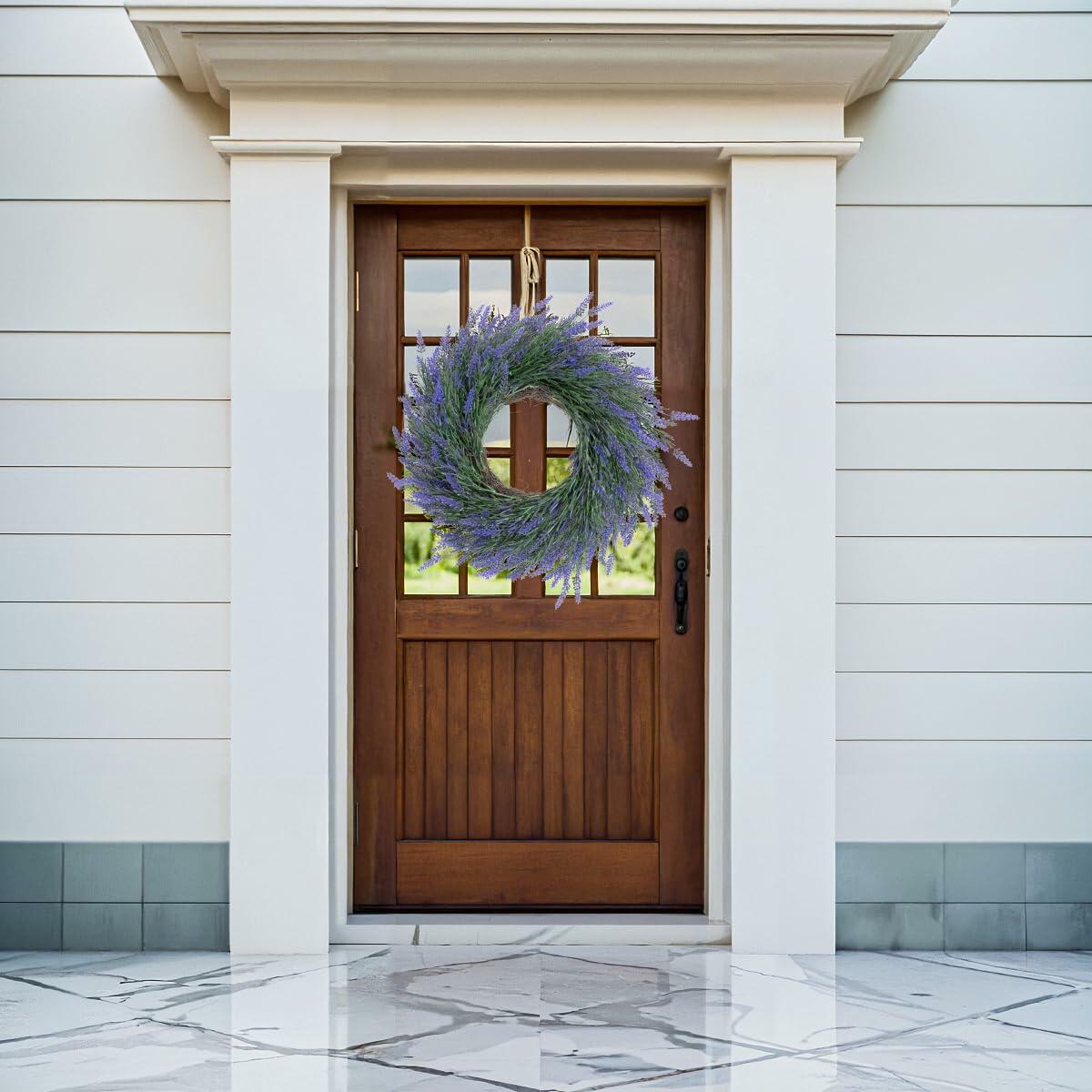 18" Lavender Artificial Spring Wreath