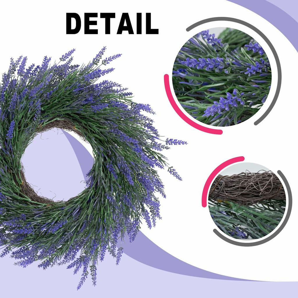 18" Lavender Artificial Spring Wreath
