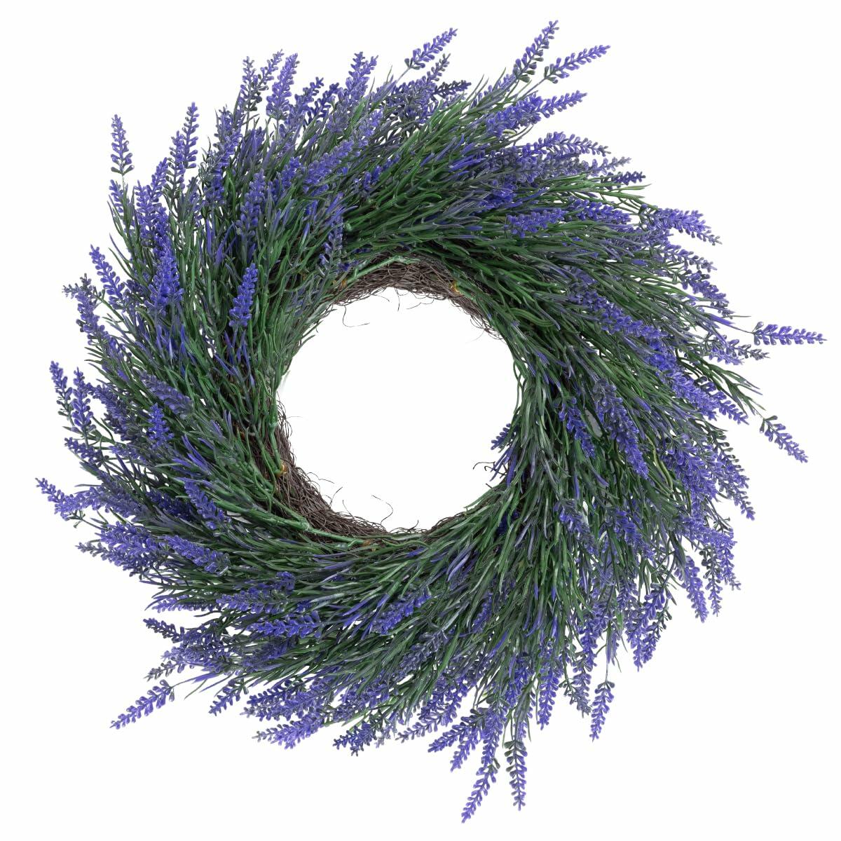 18" Lavender Artificial Spring Wreath