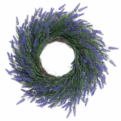 18" Lavender Artificial Spring Wreath