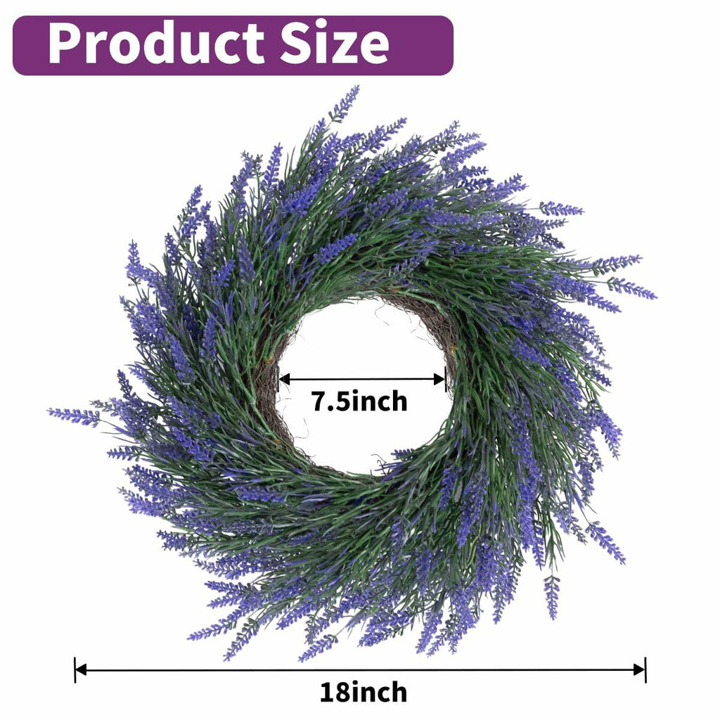 18" Lavender Artificial Spring Wreath