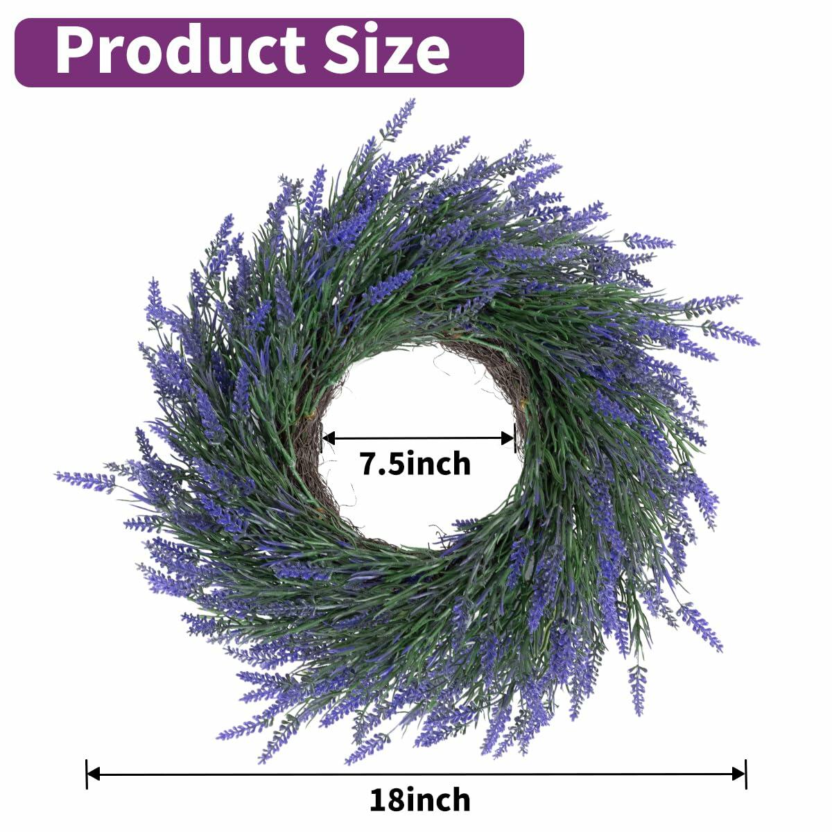 18" Lavender Artificial Spring Wreath