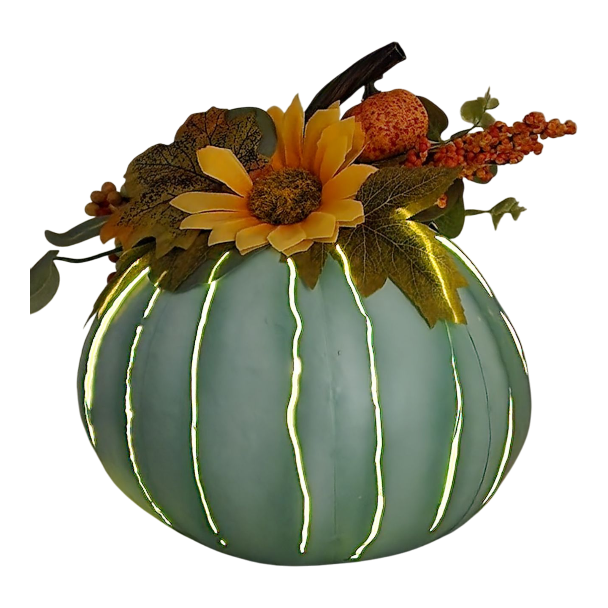 Metal Pumpkin with LED Candle