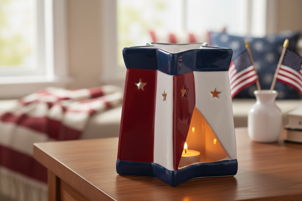 Patriotic Tealight Wax Tart Burner Lifestyle