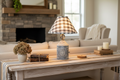 Paul Revere Lamp with Gray Check Shade