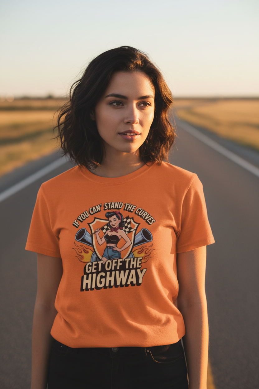 Pin-Up Racing Tee - Cropped Lifestyle