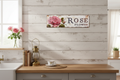 Pink Rose Tin Sign Lifestyle Image