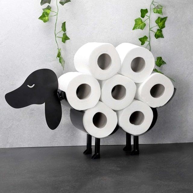 Decorative Sheep Iron Toilet Paper Holder