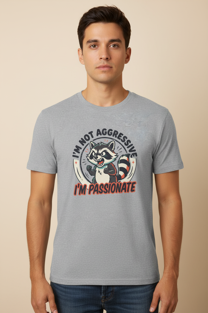 Raccoon Funny Tee - Full Graphic Lifestyle Photo