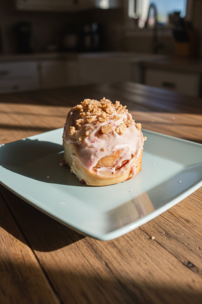 Strawberry Fields & Cream Sticky Buns – 4 Pack