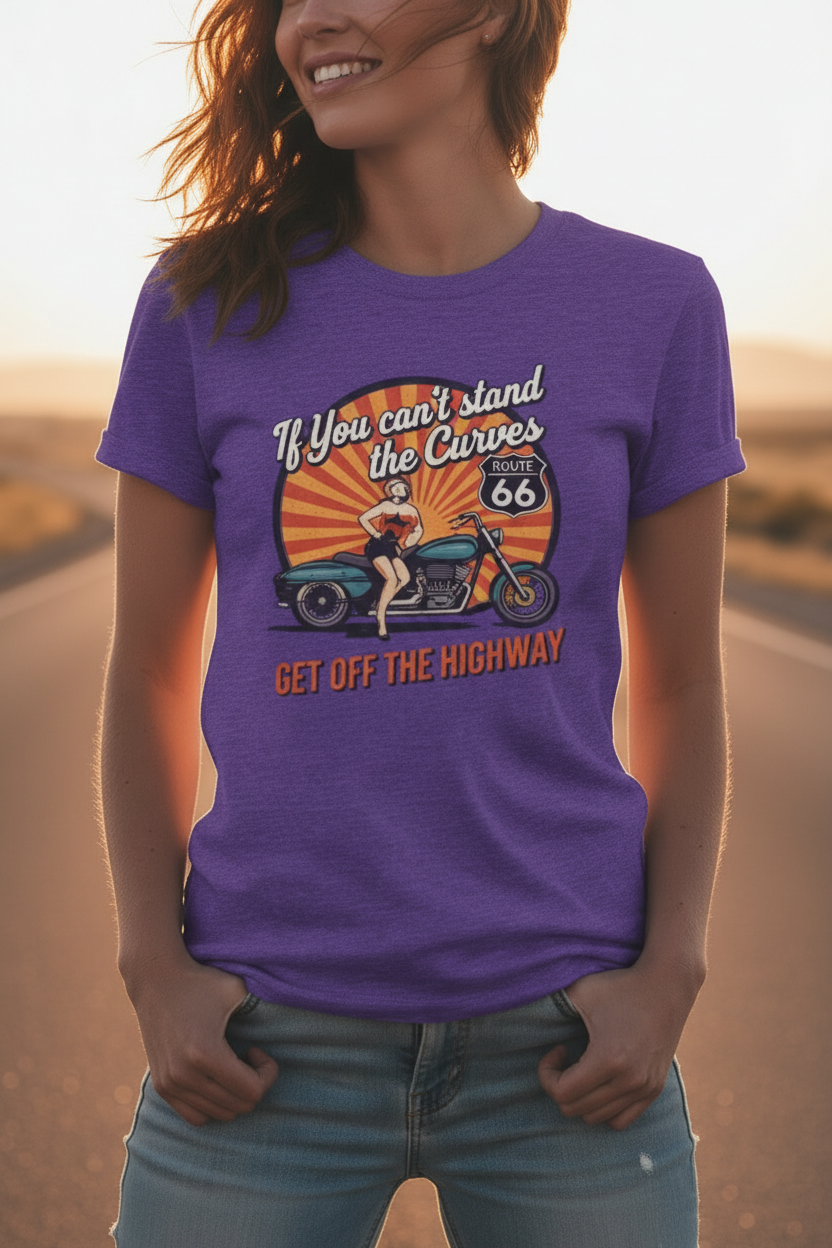 Route 66 Tee - Cropped Front & Center