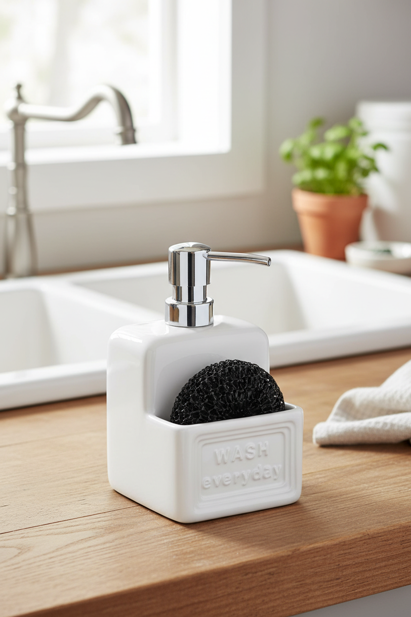RQYIXI Ceramic Soap Dispenser Single