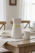 Rugueux Stoneware Carafe Pitcher Pearl Lifestyle