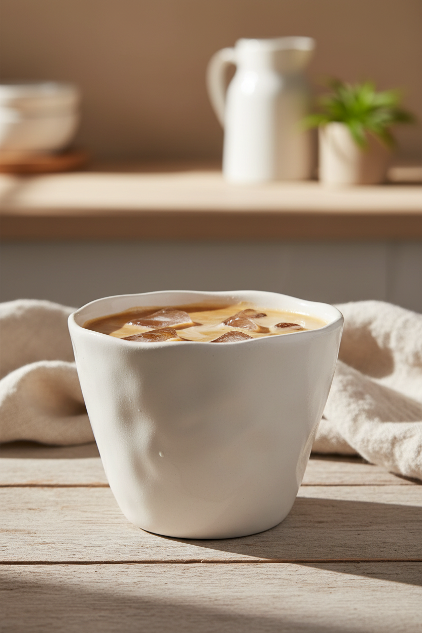 Rugueux Stoneware Tumbler White Lifestyle
