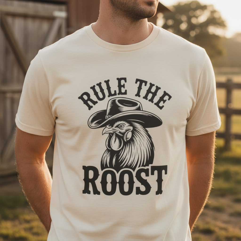 Rule the Roost — Man, Full Front, Tight Crop