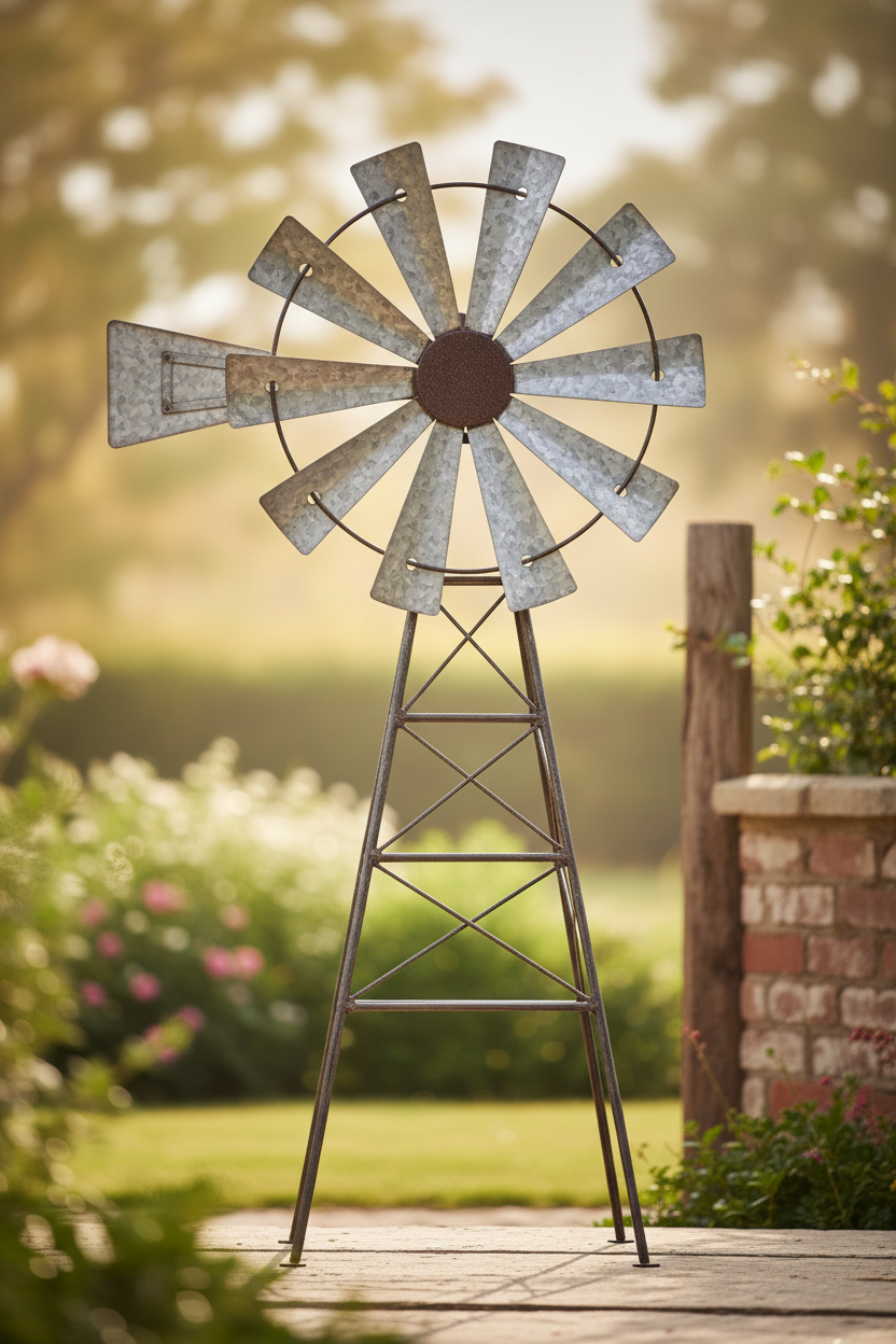 Rustic Windmill Stand Full Product