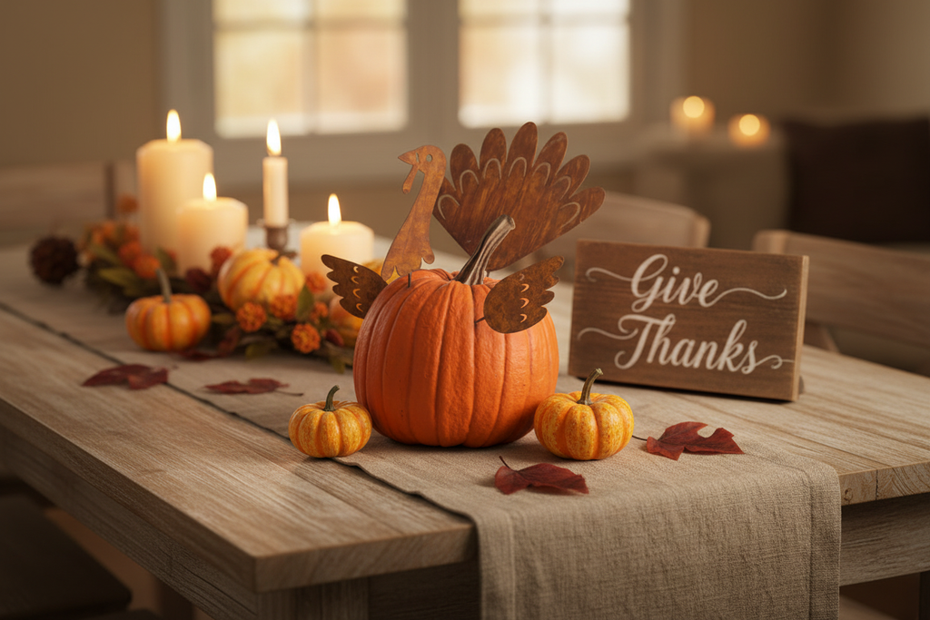 Set of 4 Turkey & Pumpkin Picks – Lifestyle