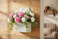 Shabby Chic Metal Wall Planter Lifestyle Image
