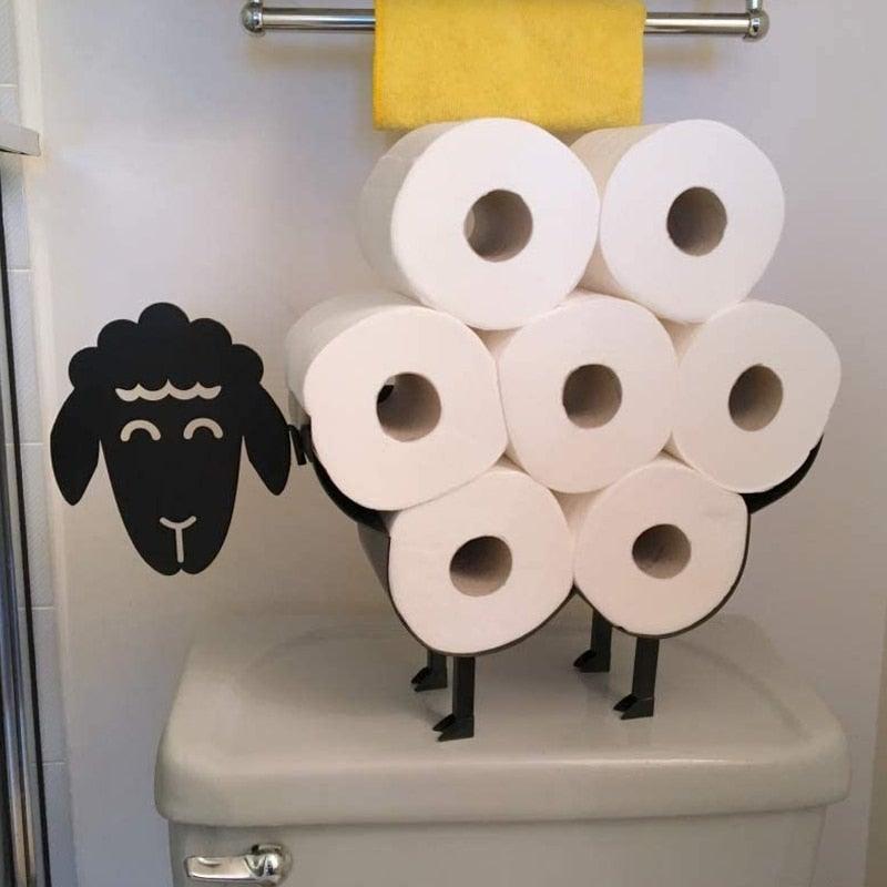 Decorative Sheep Iron Toilet Paper Holder
