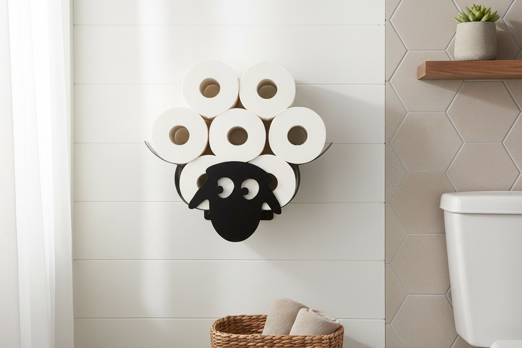 Sheep Wall-Mounted Toilet Paper Roll Holder