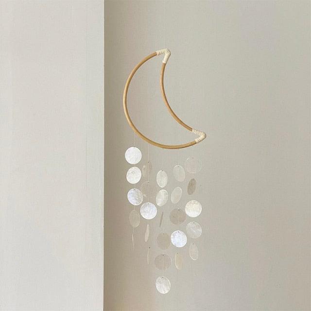 Shell & Bamboo Wind Chime Wall Pendant