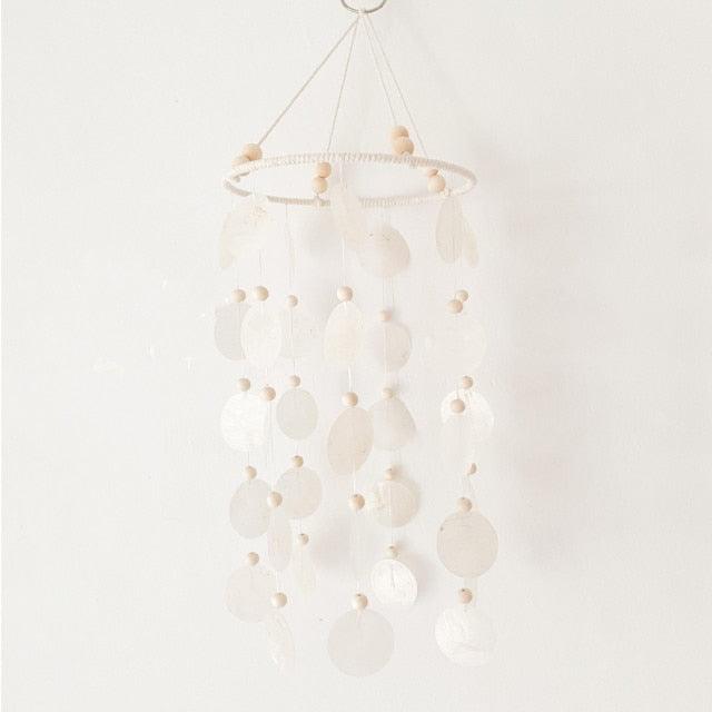 Shell & Bamboo Wind Chime Wall Pendant