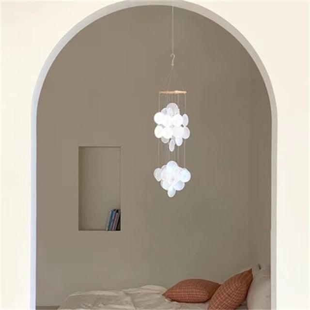 Shell & Bamboo Wind Chime Wall Pendant