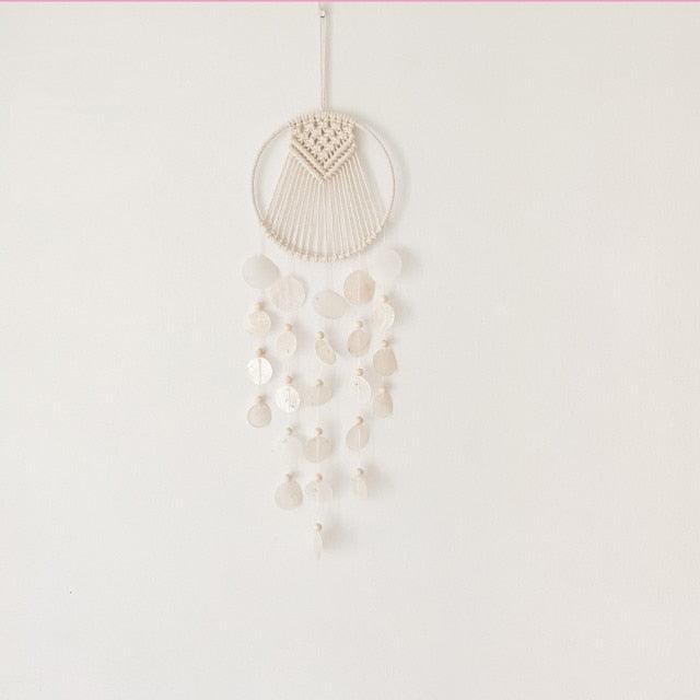 Shell & Bamboo Wind Chime Wall Pendant