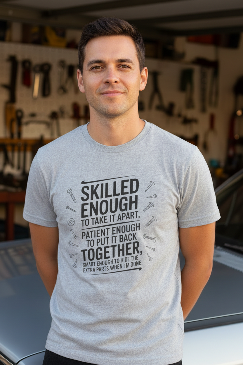 Skilled Mechanic Tee - Man Arms Down