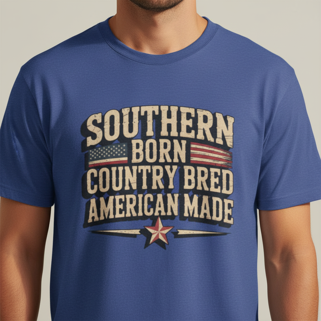 Southern Born Country Bred American Made Tee