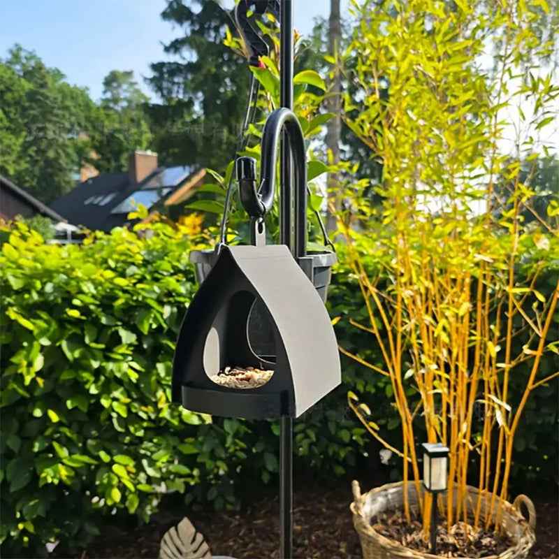 Large Capacity Hanging Bird Feeder with Roof