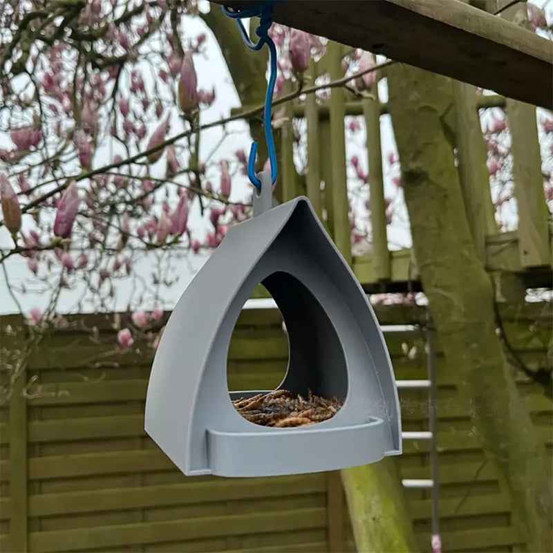 Large Capacity Hanging Bird Feeder with Roof