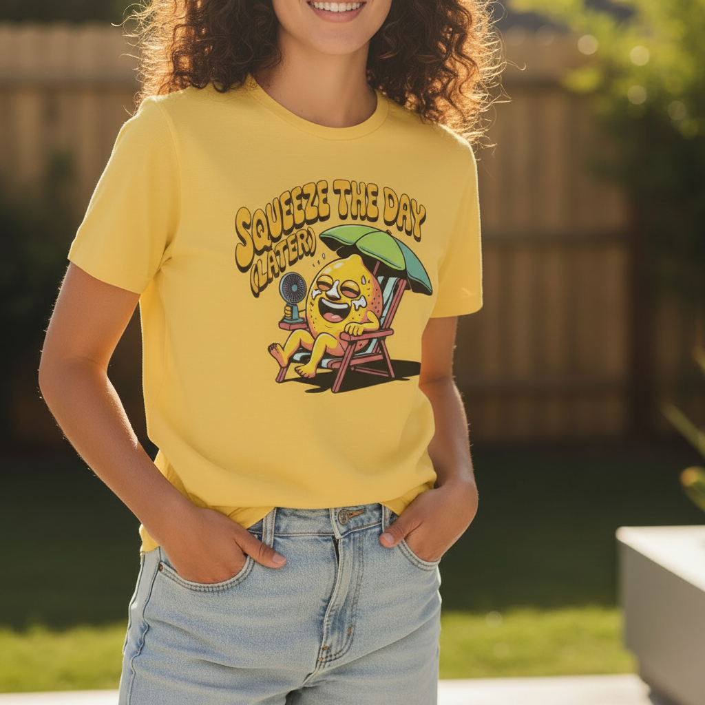 Squeeze the Day Lemon Tee - Cropped