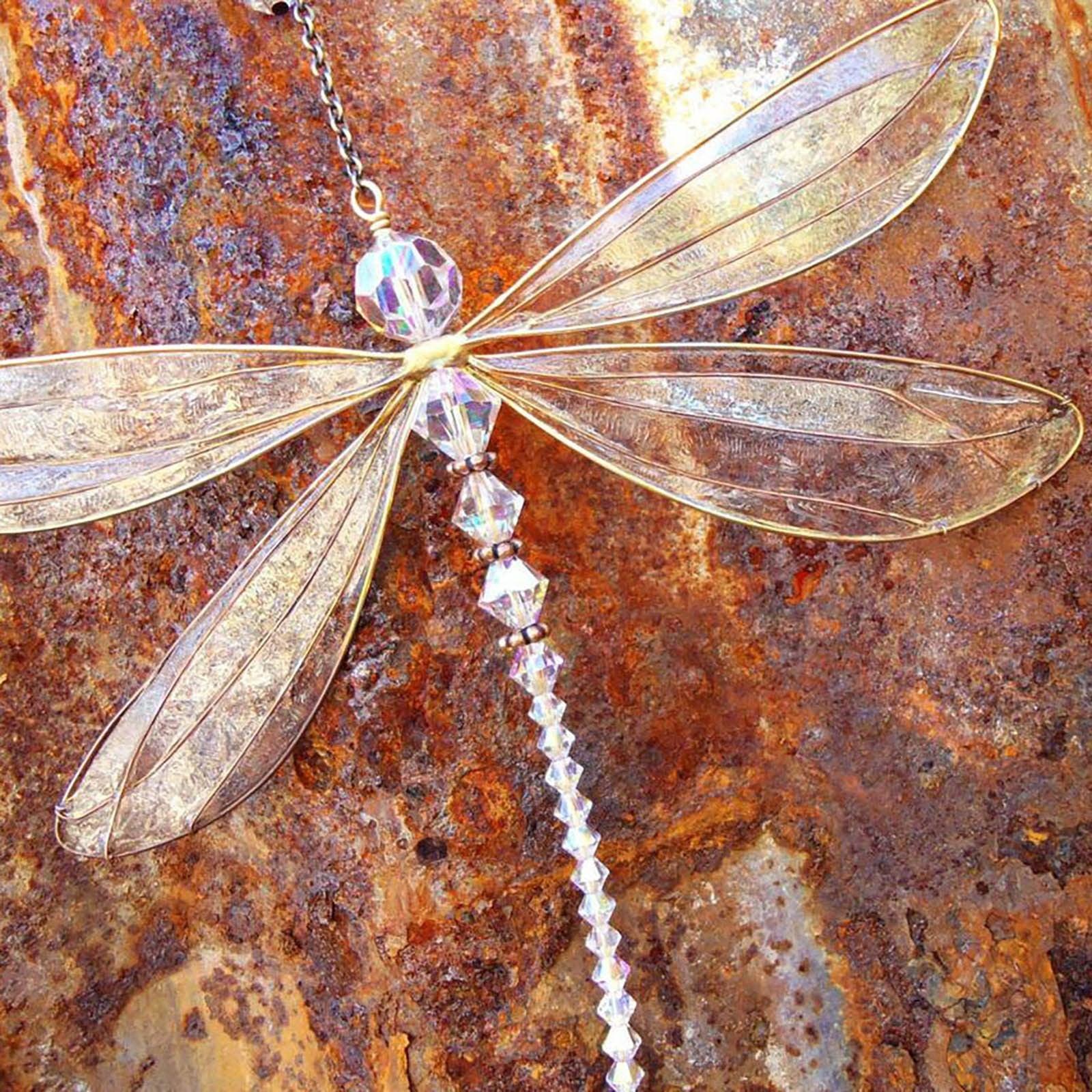 Crystal Angel Wing Sun Catcher Prism Pendant