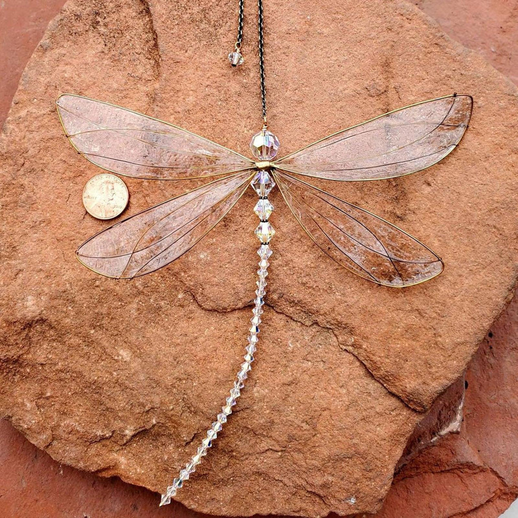 Crystal Angel Wing Sun Catcher Prism Pendant