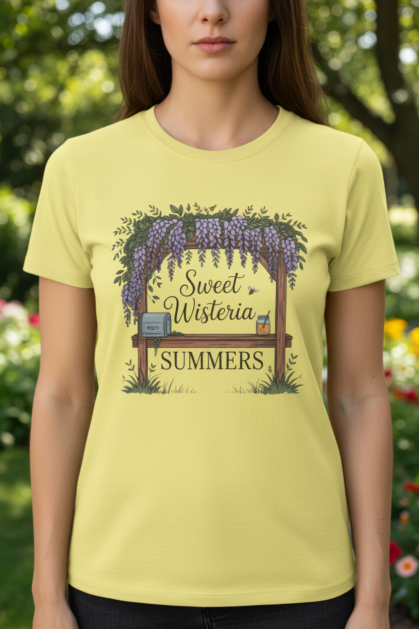 Sweet Wisteria Summers Tee - Woman Lifestyle