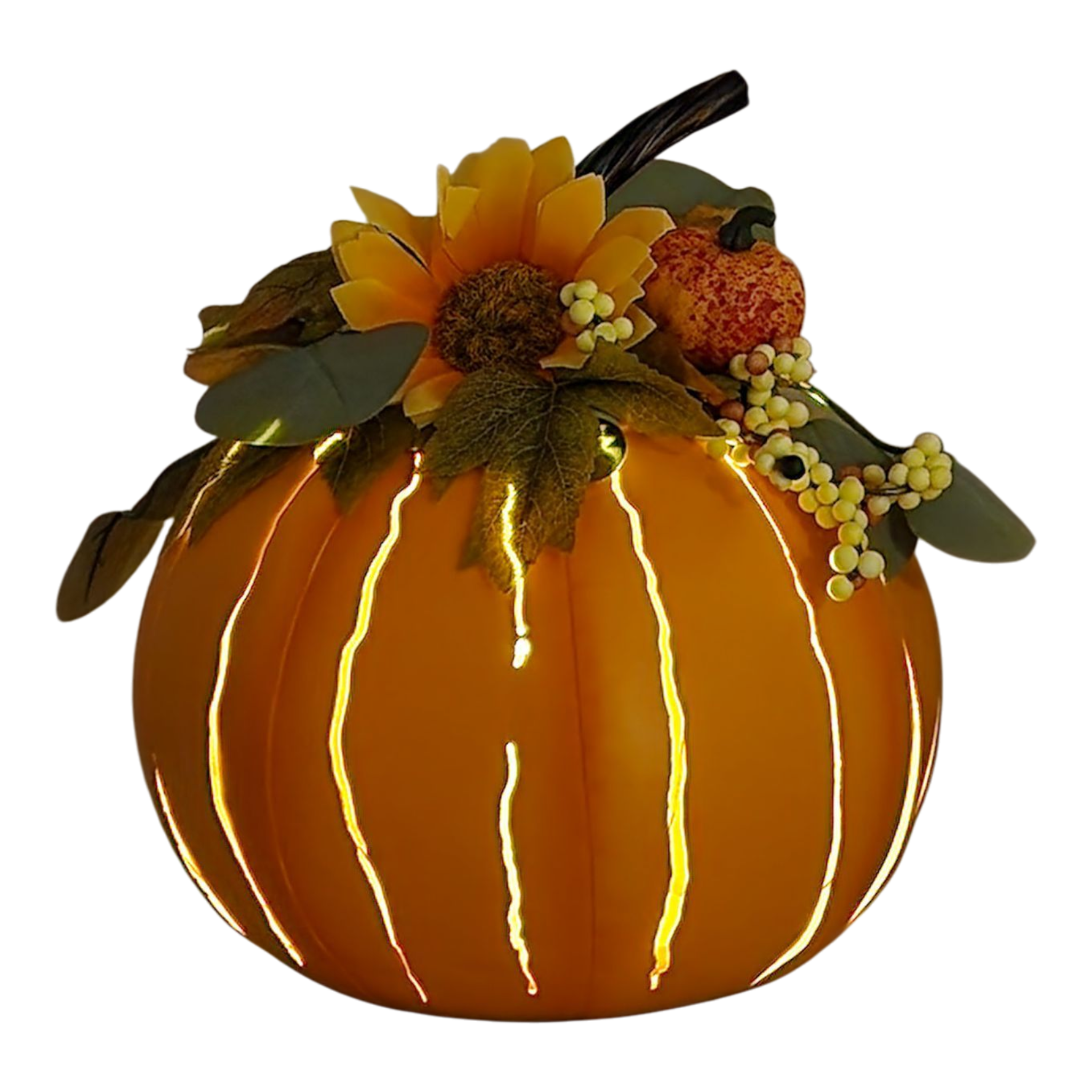 Metal Pumpkin with LED Candle