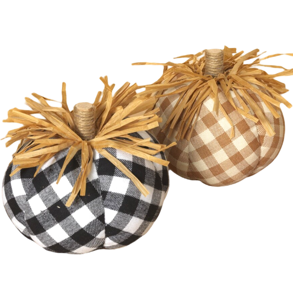 Buffalo Check Plush Pumpkin